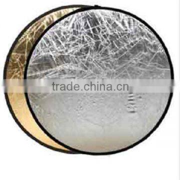 40cm 2 In1 Round Golden and Silver Collapsible Flash Photo Studio Light Reflector photo-2