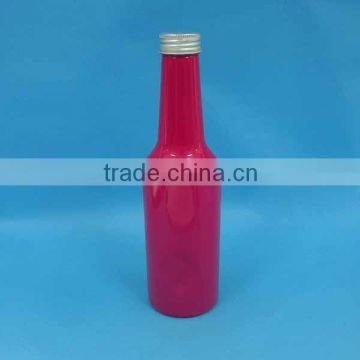 bottle of red wine 400ml , red empty aluminum bottle for wine storage