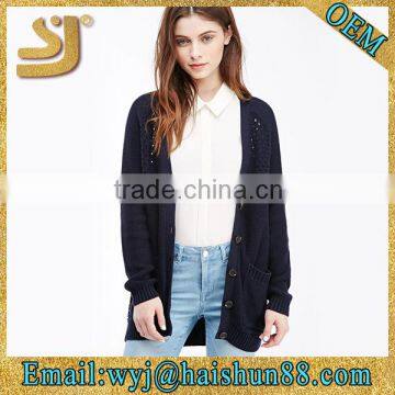 Lady spring acrylic/ramie polyester sweater
