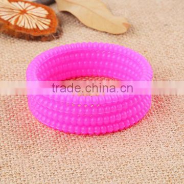 Comercial Promotion Gift Small Beads Shape Cheapest Silicone Bracelet