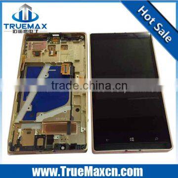 Good Quality for Nokia Lumia 930 LCD Screen Assembly with Gold Frame, Parts for Nokia Lumia 930