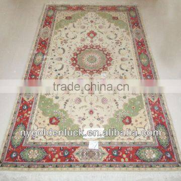 5x8ft wool silk isfahan persian carpets