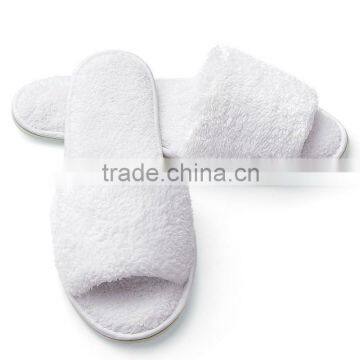 Open toe terry slippers/ spa slippers/white slippers for hotel