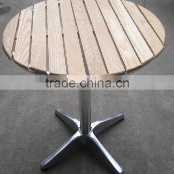 Round Wooden Dining Table With Aluminum Base YT20