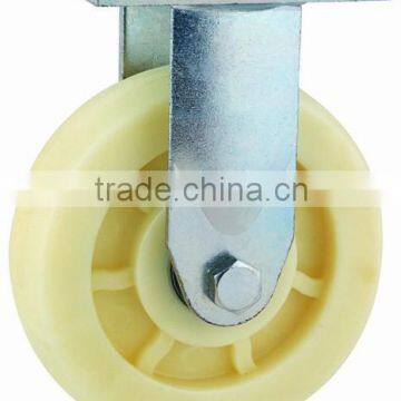 43 Series Double Ball Raceway Structure Top Plate RIgid White Pattern Nylon Caster