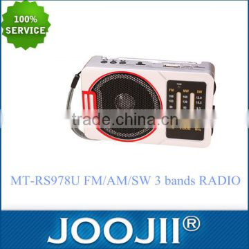 2016 new product am fm sw 3 band portable radio