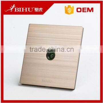 BIHU brand factory OEM aluminium tv satelliteplate wall switch socket