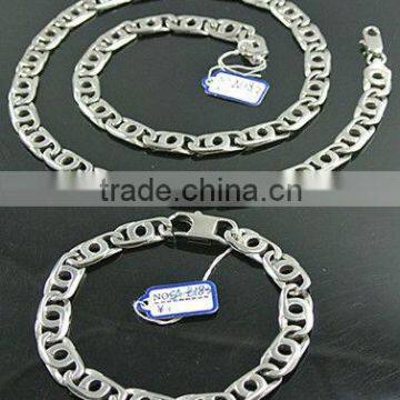 BN183 fashion wholesale long chain stainless steel jewelry set