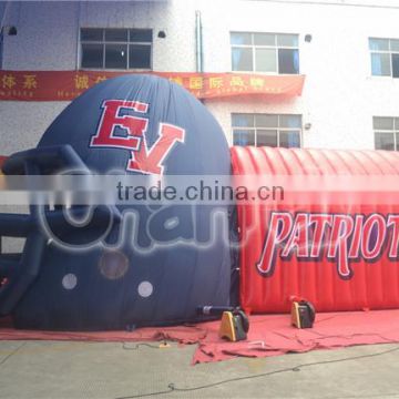 commercial good quality inflatable tunnel tent, inflatable football helmet tunnel