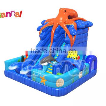 18oz PVC commercial grade inflatables octopus slides for sale