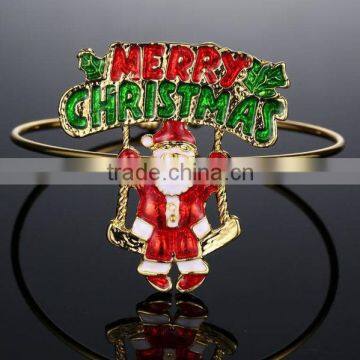 2015 hot new Merry Christmas Santa Claus bracelet bangle