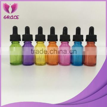 30ml Plastic eliquid bottle , small colored PET dropper bottle with childproof cap