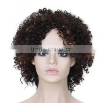 2016 hot sale kinky curly wig mixed color cheap price