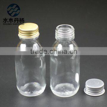 90ml Clear Pharmaceutical Glass Bottle Syrup Glass Bottle With Gold Screw Lids photo-2