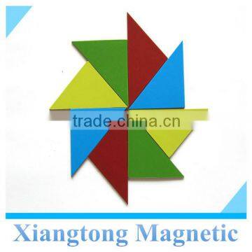 a set of triangle shape magnetic tangram