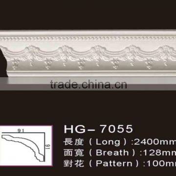 HG7055 High density pu cornice/ polyurethane decoration products/ pu moulding for home/interior decoration