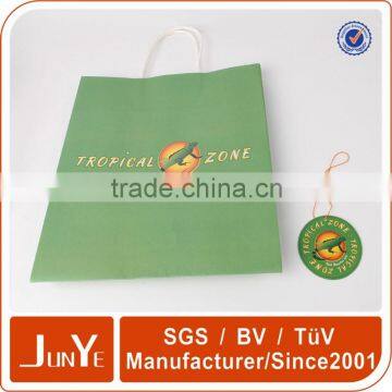 paper carrier shopping bag with twisted handle