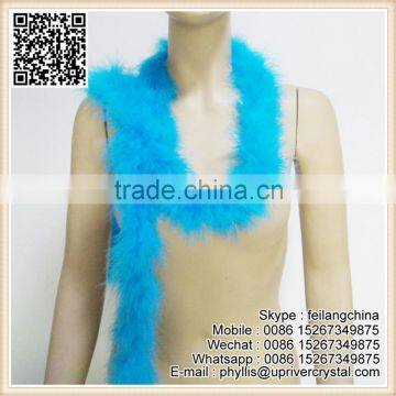 Sexy New Arrived Stay Scarf Top Quality Turquoise Blue Fluffy Feather Boa