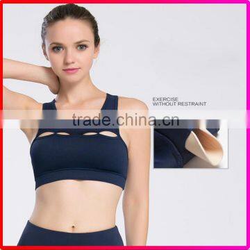 Plain Custom Sublimation Breathable Quicky-Dry Sexy Mesh Yoga Sports Bra For Women