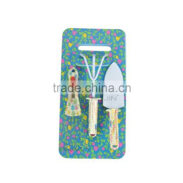 Hongjin 3 In 1 Girls Garden Tools Set with Kneeling Pad