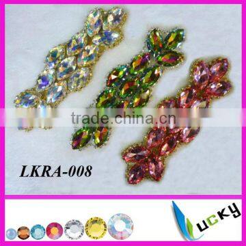 Hot Selling New Design diamond Rhinestone applique for wedding dress