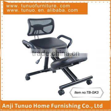 Horse chair for students,Leather,Metal,With arms&back,Lift&castors,TB-GK3