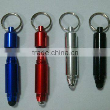 mini led keychain light with stylus pen