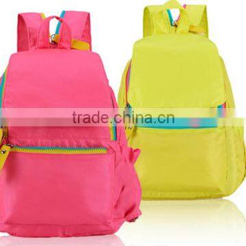 Four young color for choose school backpacks for university students