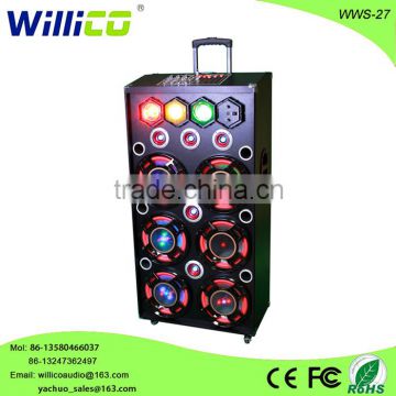 Portable active DJ trolley traffic lights speaker with bluetooth