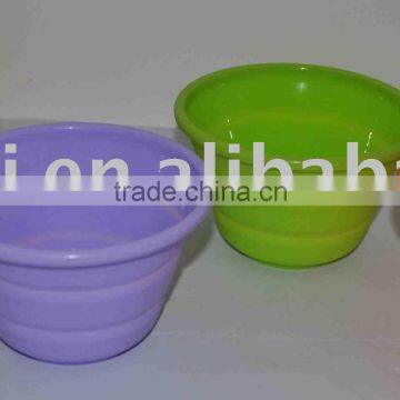 Silicone collapsible bowl