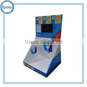 High quality and advertising corrugated pdq with lcd vedio display