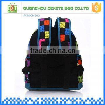 Bright colors piece together cute backpack high school