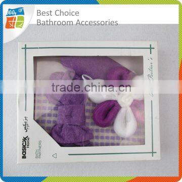 Eco-friendly Purple Bath Rugs Set photo-2