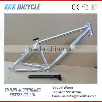 26 inch unpainted aluminum mountain bike frame