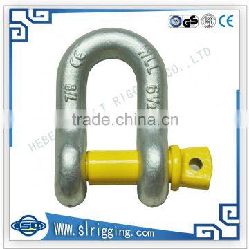 Drop forged hardware tempered alloy steel/carbon steel lifting hoist DW shape high strength shackle(alloy steel)