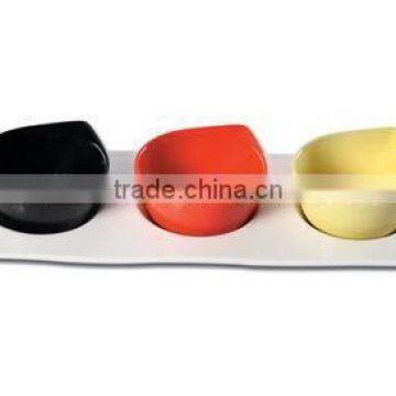 H5147 oem factory porcelain customized three color ceramic bowl