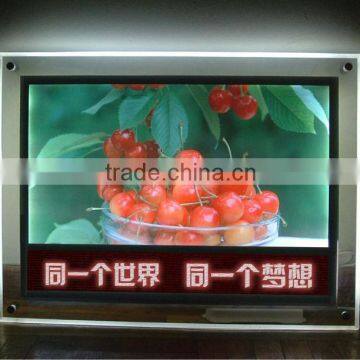 acrylic thin light box indoor,crystal slim light box,3d advertising display