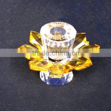 portable crystal flower candle holder