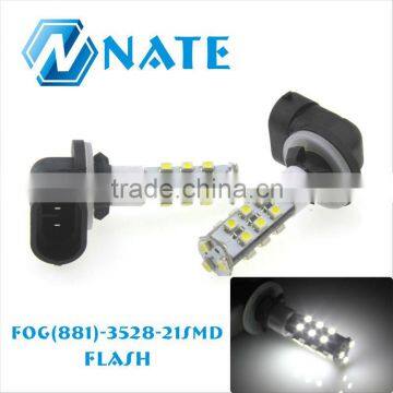 2014 highly welcome Car flashing 881 led fog light 21smd 3528