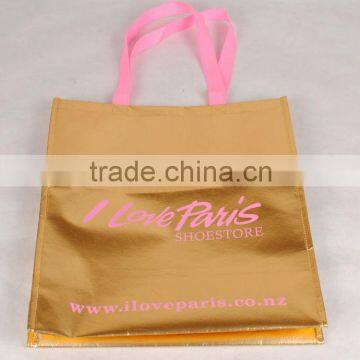 Shiny Laminated Non-Woven Tropic Shopper Tote Bag photo-4