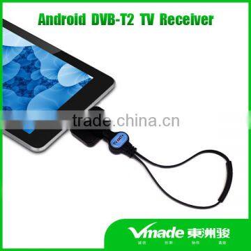 Mini portable decoder tv receiver dvb t2 pad tv tuner for android phone