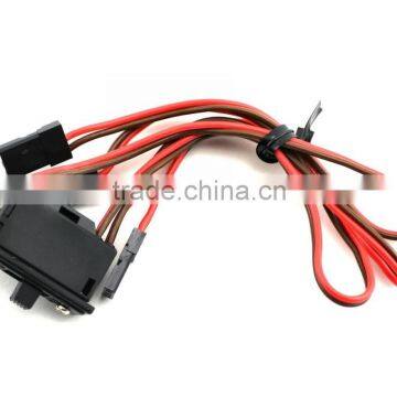 JR Small Receiver Switch Harness With Charge Cord Charging Connector