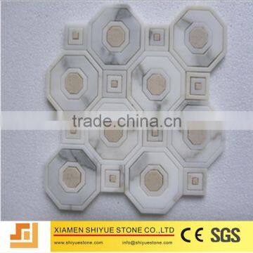 Marble tile round mosaic medallion floor patterns