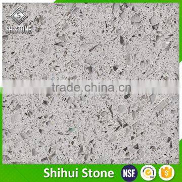 White Mirror Fleck Quartz Stone Countertop, Quartz Stone Price in Low