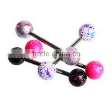 UV Custom Fake Tongue Piercing tongue ring