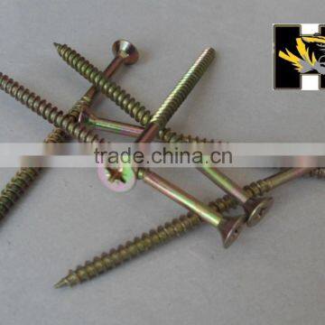 Specializing Export High Quality galvanized yellow zinc Pozi / star chipboard screw fibre board screw to wood