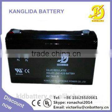 maintenance free Rechargeable /SLA battery 6v7ah deep cycle battery