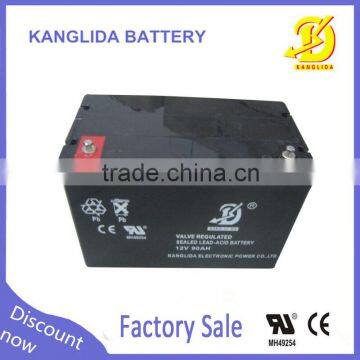 12v 90ah rechargeable lead acid solar battery 90 amp UPS battery