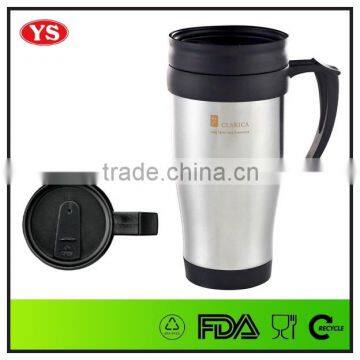 14oz food grade stainless steel travel coffee mugs with handle