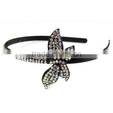 Fashionable Butterfly Rhinestone Plastic Headband FCK-102790280